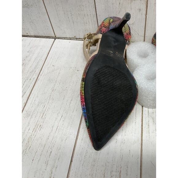 Wild Diva Lounge Women’s Multi Color Studded Faux Leather Stilettos Size 6 Heels - Picture 8 of 13